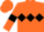 Orange, Black triple diamond and armlets