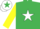 Emerald Green, White star, Yellow sleeves, White cap, Emerald Green star