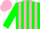 GREEN and PINK stripes, PINK cap