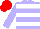 PALE BLUE, WHITE hoops, CRIMSON cap