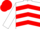 WHITE & RED CHEVRONS, red cap