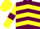 Maroon, yellow chevrons, yellow sleeves, maroon armlets, yellow cap