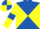 Royal Blue and Yellow diabolo, Yellow sleeves, Royal Blue armlets, quartered cap