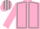PINK, grey seams, striped cap