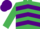EMERALD GREEN & PURPLE CHEVRONS, emerald green sleeves, purple cap