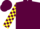 Maroon, maroon and yellow check sleeves
