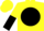 YELLOW, black disc, halved sleeves, yellow cap