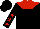 Black, Red Yoke, Red Stars on Sleeves
