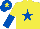 YELLOW, ROYAL BLUE star, halved sleeves, ROYAL BLUE cap, YELLOW star