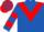 ROYAL BLUE, red chevron, hooped sleeves, check cap