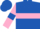 Royal Blue, Pink hoop, pink sleeves, Royal blue armlets