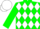 Green, White Diamonds, White Cap