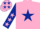 Pink, Dark Blue star, Dark Blue sleeves, Pink stars, Pink cap, Dark Blue stars