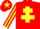 Red, Yellow Cross of Lorraine, striped sleeves and star on cap