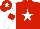 Red, white star, white sleeves, red armlets, red cap, white star