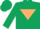 Dark Green, Beige inverted triangle
