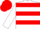 White, Two Red Hoops, Red Cap