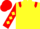 Yellow, Red epaulets, Red sleeves, Yellow diamonds, Red cap