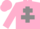 PINK, GREY Cross of Lorraine