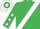 Emerald Green, White sash, Emerald Green sleeves, White stars, hooped cap
