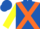 Royal Blue, Orange cross belts, Yellow sleeves