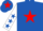 Royal Blue, Red star, White sleeves, Royal Blue stars, Royal Blue cap, Red star