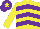 YELLOW & PURPLE CHEVRONS, yellow sleeves, purple cap, yellow star