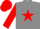 GREY, red star, red sleeves & cap