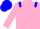 Pink, Blue epaulettes, Pink sleeves, Blue cap