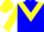 Blue, Yellow chevron, sleeves and cap