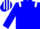 Blue, White epaulettes, striped cap