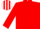 Red, Red and White striped cap