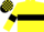 Yellow, Black hoop and armlets, check cap
