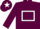 Maroon, White hollow box and star on cap