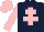 DARK BLUE, PINK Cross of Lorraine, sleeves and cap