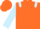Orange, Light Blue epaulets and sleeves