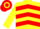 Yellow and Red chevrons, hooped cap