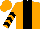 Orange, Black stripe, chevrons on sleeves