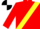 Red, Yellow sash, Black and White quartered cap