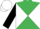 Emerald Green and White diabolo, Black sleeves, White cap
