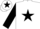 White, black star, sleeves and star on cap