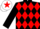 BLACK & RED DIAMONDS, black sleeves, white cap, red star