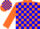 Orange & blue blocks, orange sleeves