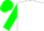 White, green sleeves, green cap