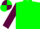 Rifle Green, Maroon sleeves, quartered cap