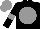 Black, grey disc, armlets and cap
