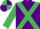 Purple, Emerald Green cross belts and sleeves, quartered cap