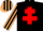 Black, Red Cross of Lorraine, Beige and Black striped sleeves and cap