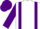 White, Purple braces, sleeves and cap