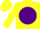 YELLOW, purple disc, purple armlet, yellow cap